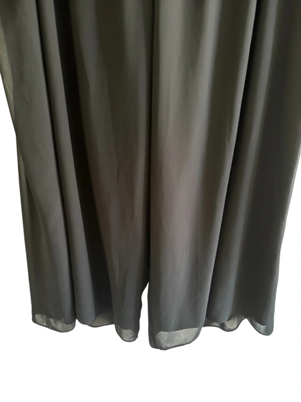 Alex Evenings Black Chiffon Wide Leg Pants 3X Elegant Minimalist Formal Flowy